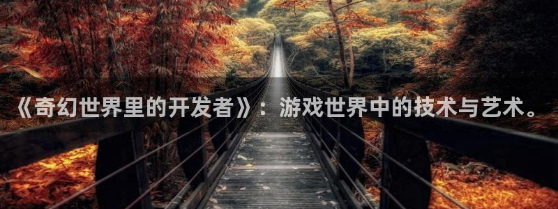 沐鸣2app下载：《奇幻世界里的开发者》：游戏世界中的技术与艺术。